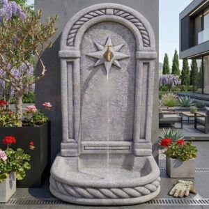 FUENTE de pared con grifo para exterior o jardin en hormigon