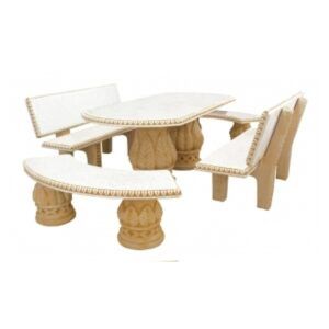 mesa de jardin en hormigon