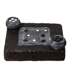 Tablero juego de Monjes con fichas 35x41x16cm. de Hormigón